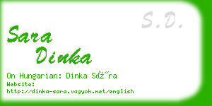 sara dinka business card